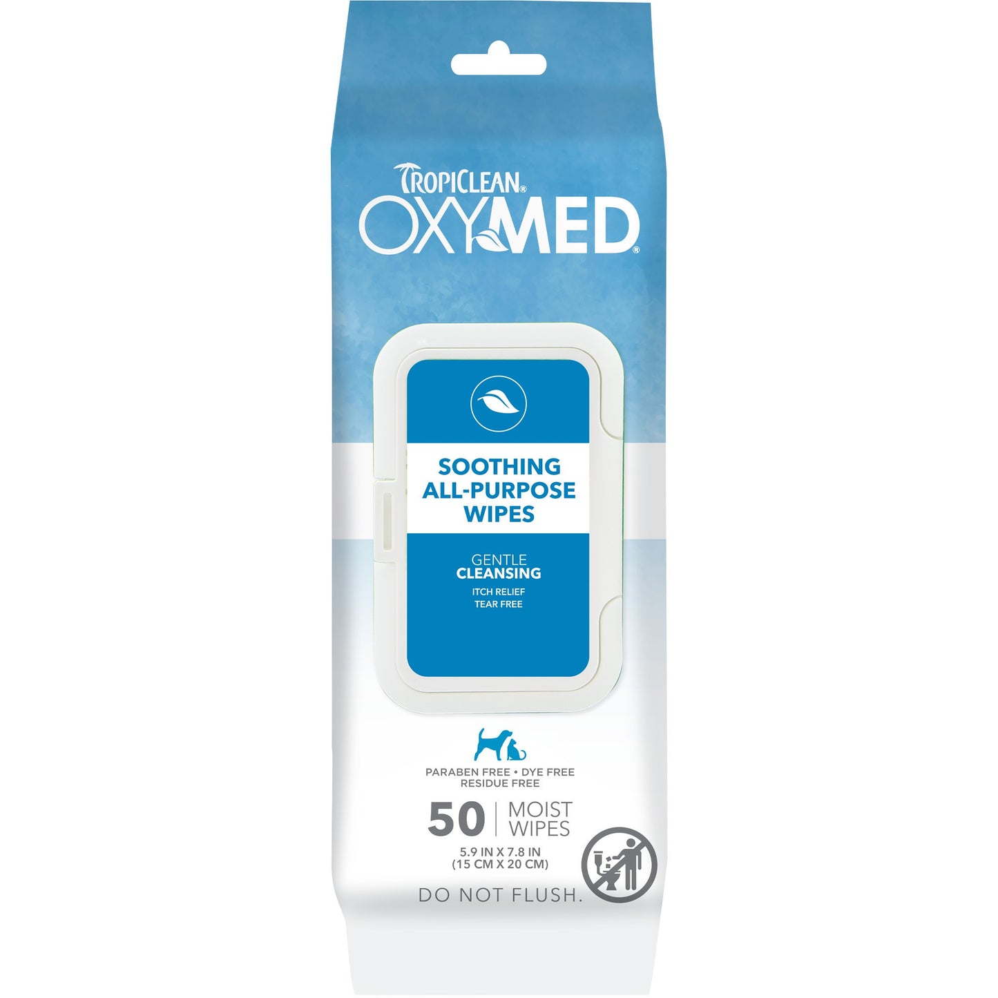 TropiClean OxyMed Soothing Relief Wipes for Pets 50pk