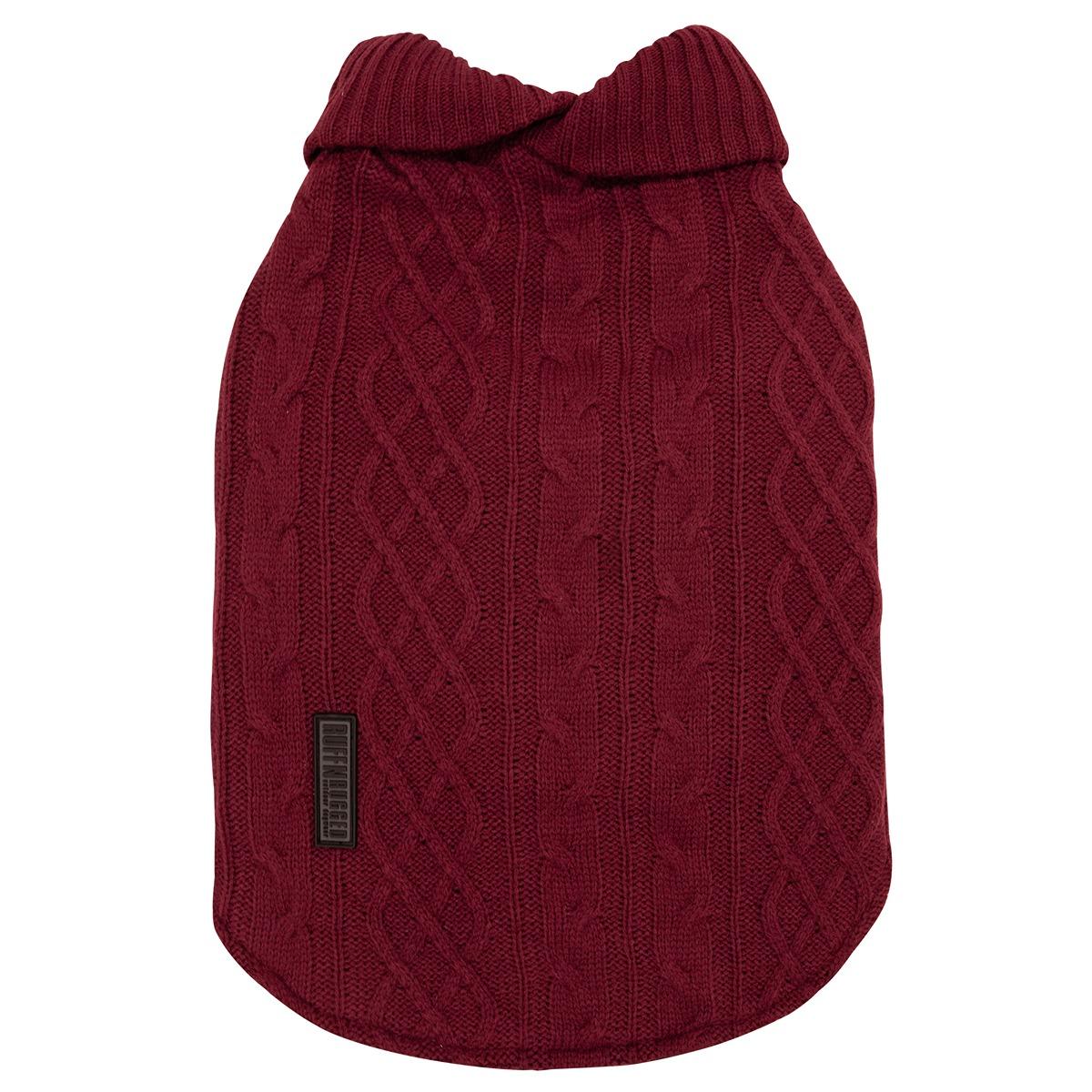Ruff n Rugged The Woolly Dog Jumper Burgundy Red