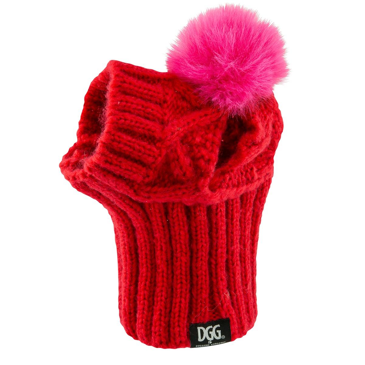 DGG Beanie Dog Hat Melon/Raspberry