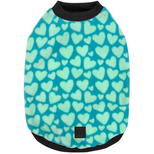 DGG Printed Warmie Dog Jumper Hearts