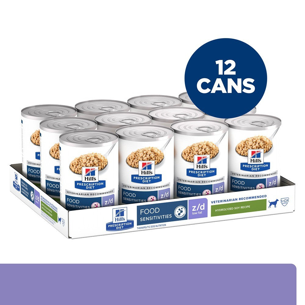 Hill's Prescription Diet z/d Low Fat Food Sensitivities Canned Wet Dog Food 370g