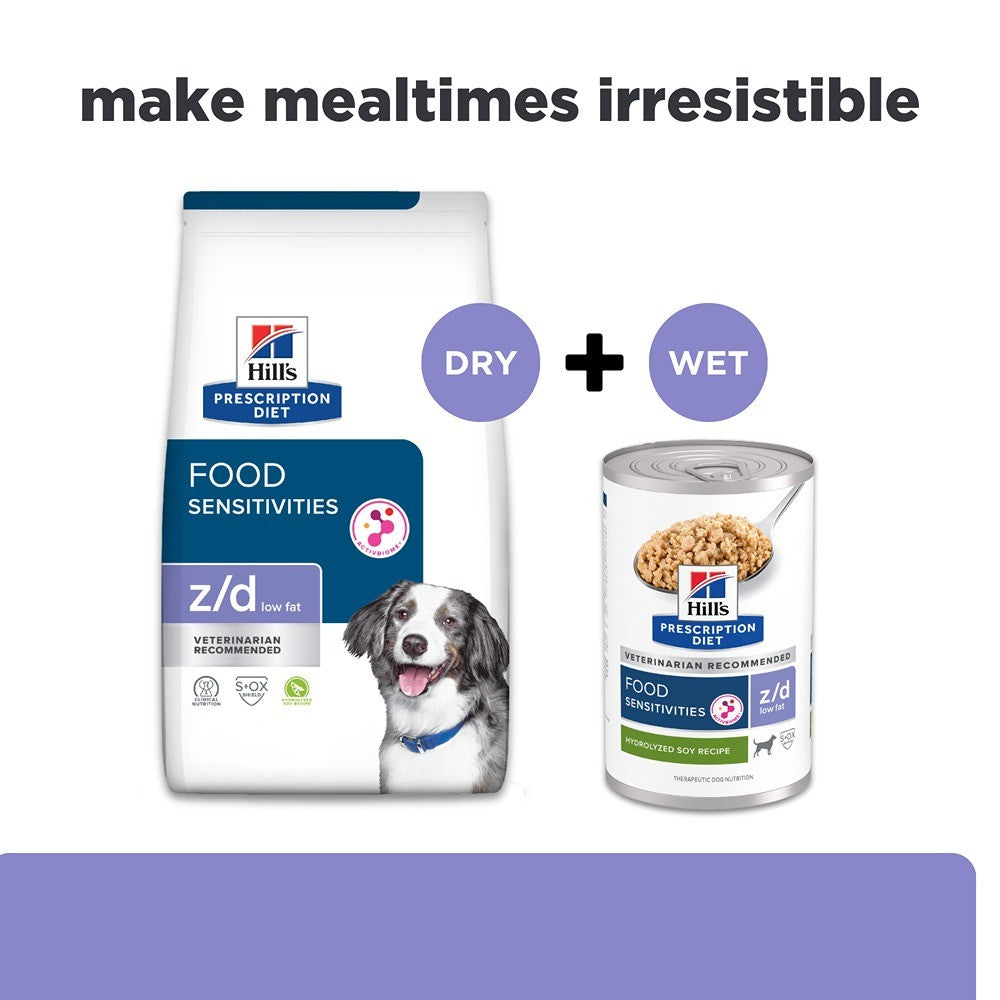 Hill's Prescription Diet z/d Low Fat Food Sensitivities Canned Wet Dog Food 370g