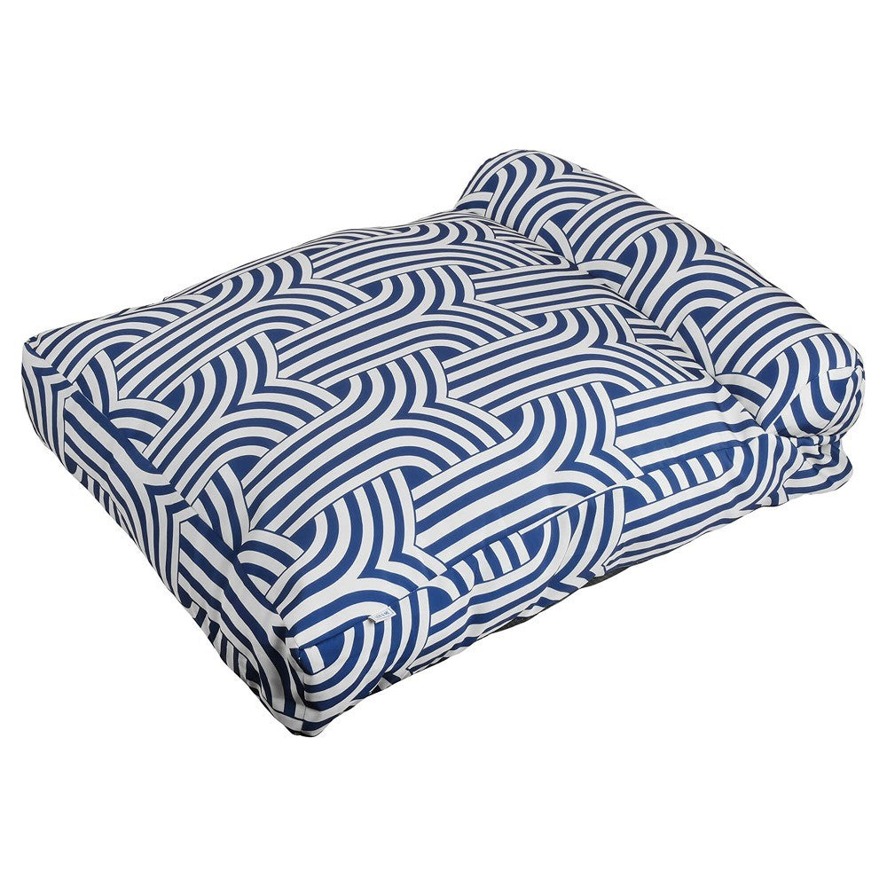 Lexi & Me Outdoor Lounge Dog Bed Blue Arch