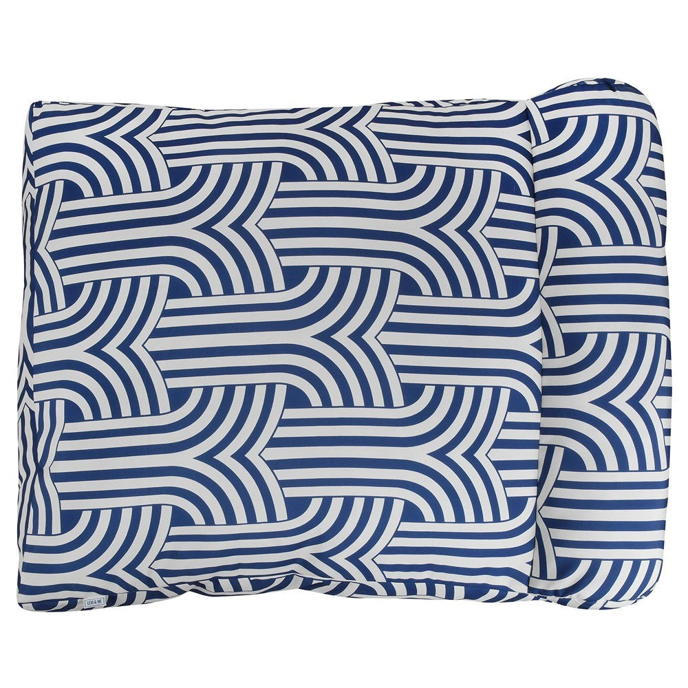 Lexi & Me Outdoor Lounge Dog Bed Blue Arch