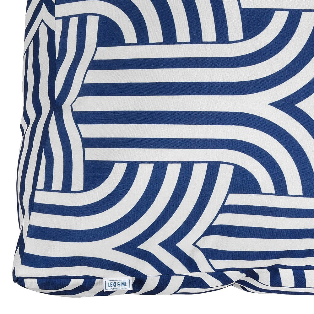 Lexi & Me Outdoor Lounge Dog Bed Blue Arch