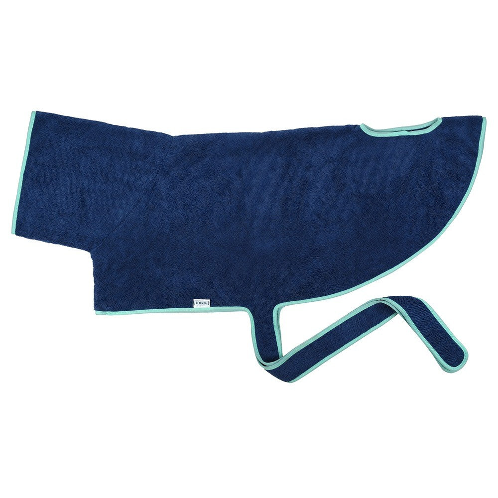 Lexi & Me Dog Robe Blue & Mint