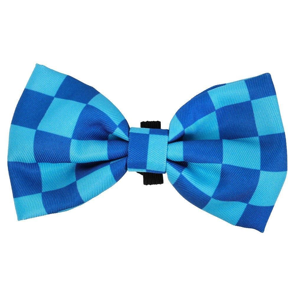 Lexi & Me Blue Check Dog Bow Tie