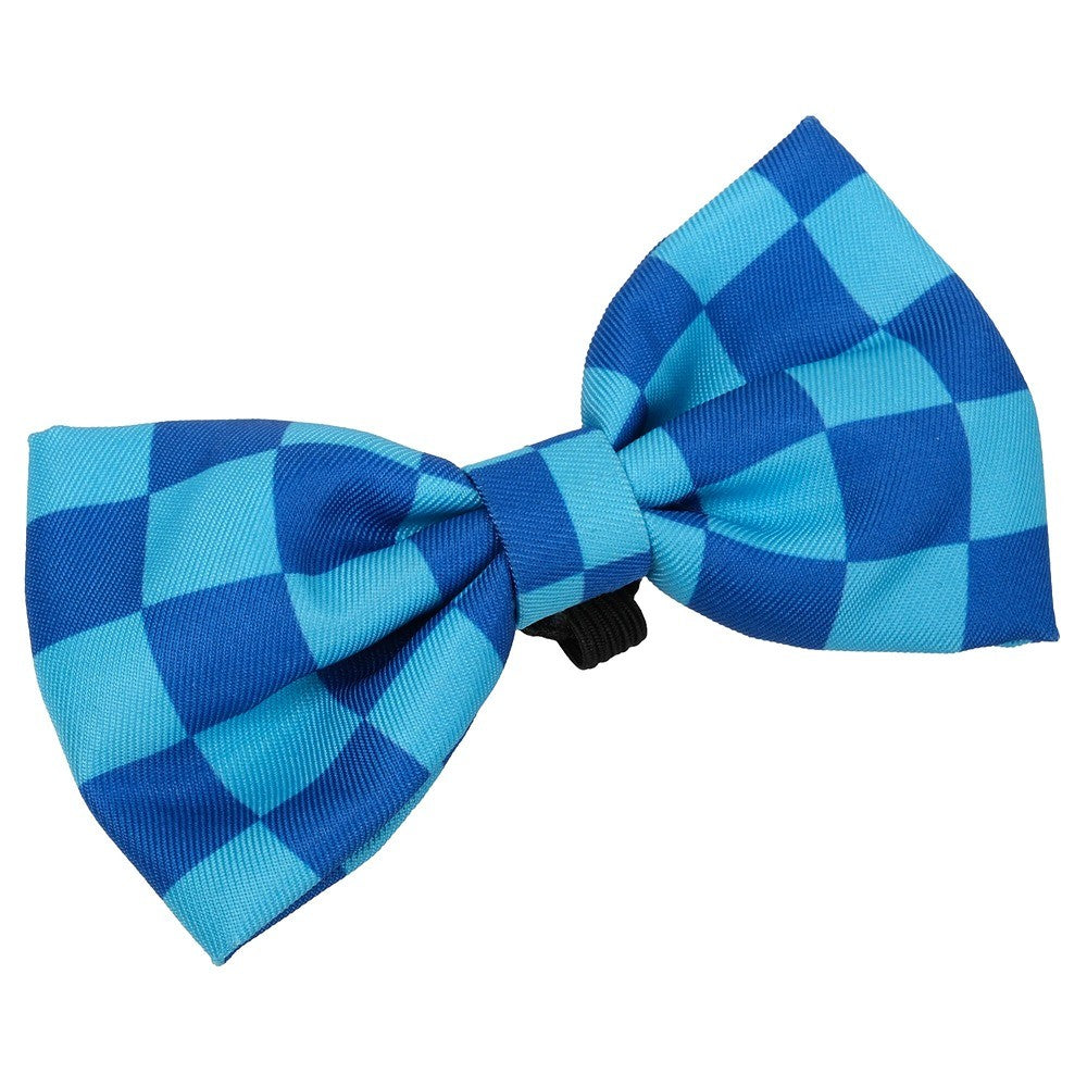Lexi & Me Blue Check Dog Bow Tie