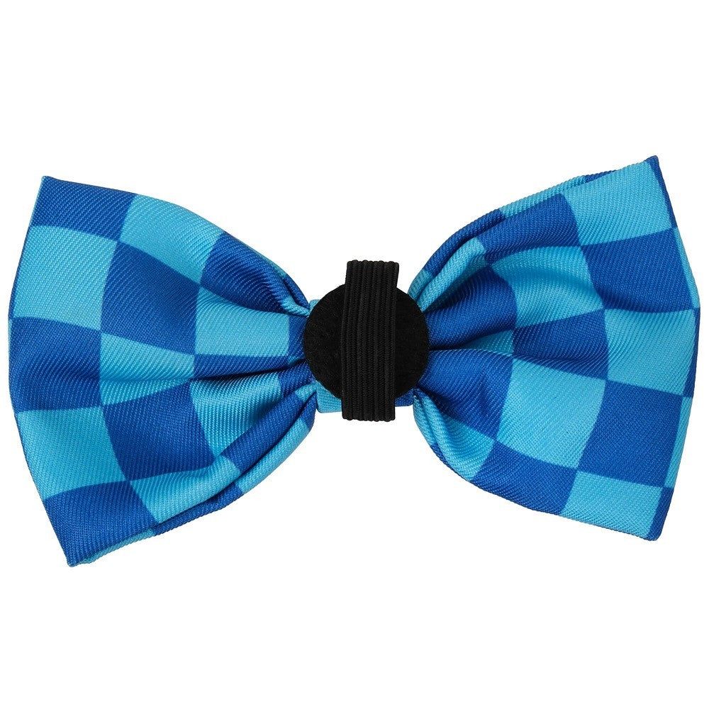 Lexi & Me Blue Check Dog Bow Tie
