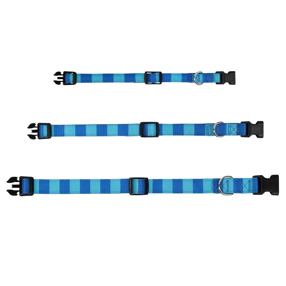 Lexi & Me Blue Check Dog Collar