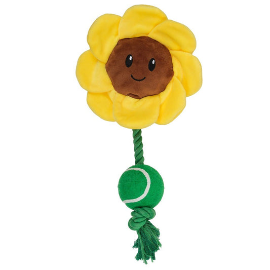 Lexi & Me Sunflower Rope & Ball Dog Toy