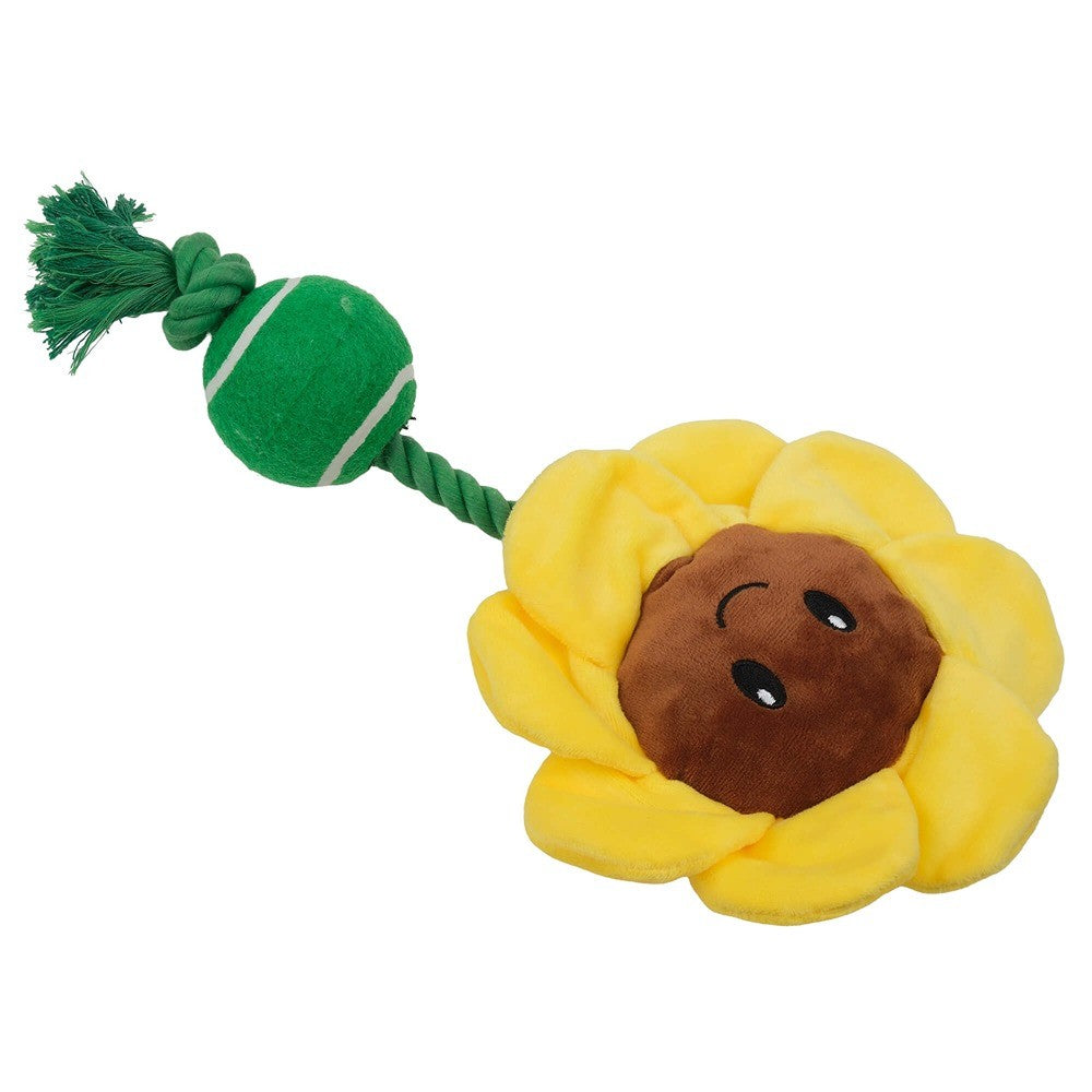 Lexi & Me Sunflower Rope & Ball Dog Toy