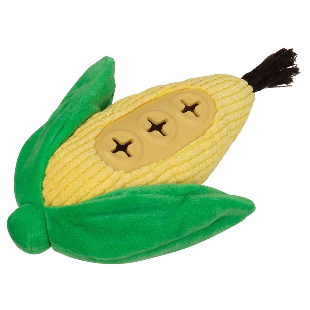 Lexi & Me Corn Plush & Rubber Treat Dog Toy