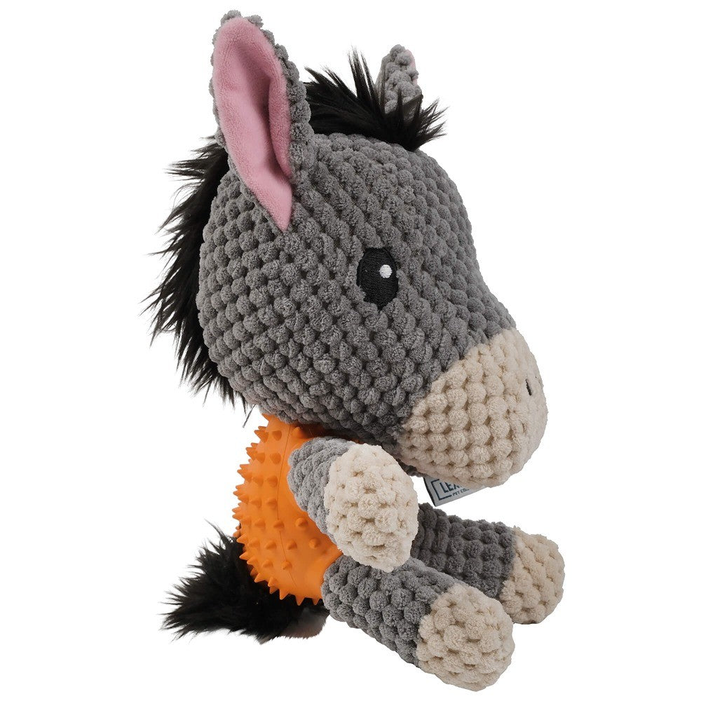 Lexi & Me Donkey Plush & Rubber Treat Dog Toy