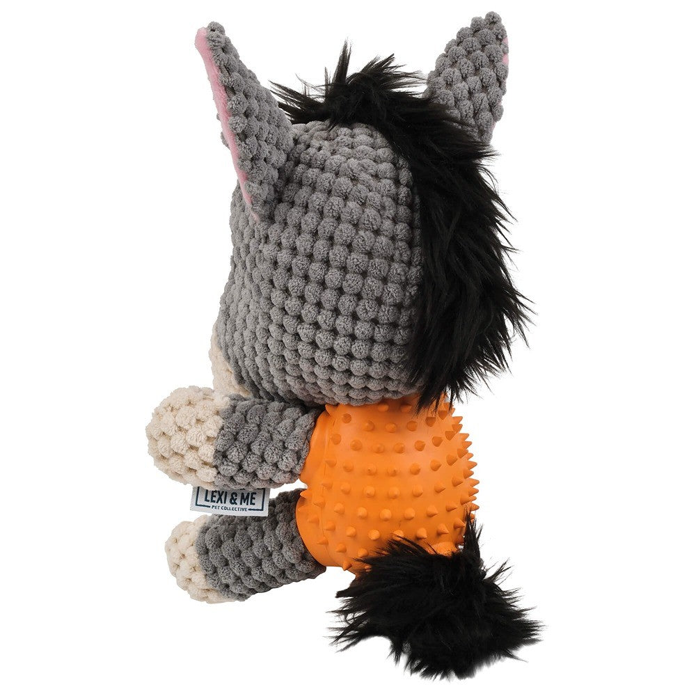 Lexi & Me Donkey Plush & Rubber Treat Dog Toy
