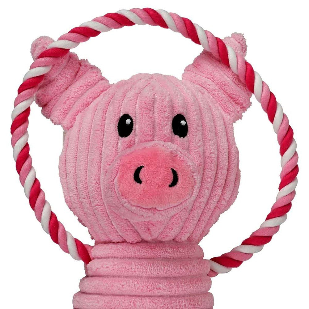 Lexi & Me Pig Plush/Rope Tug Dog Toy