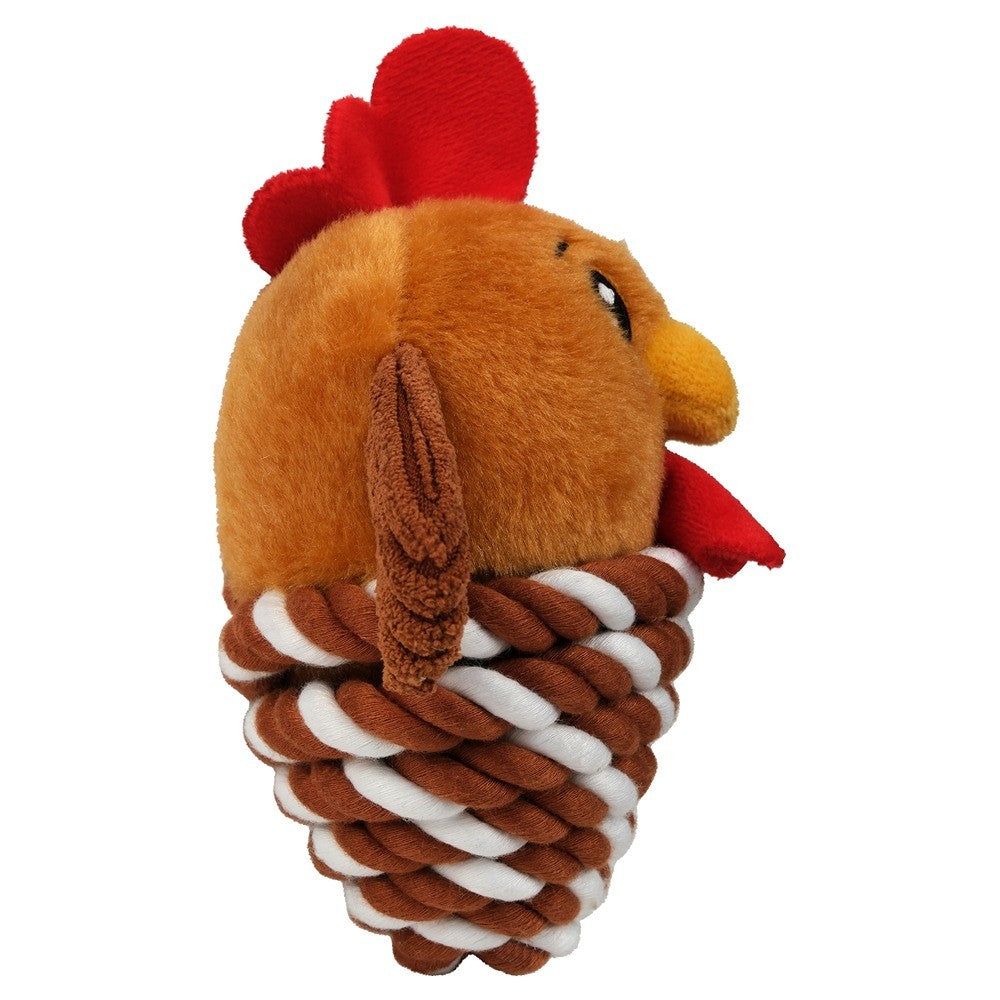 Lexi & Me Rooster Plush & Rope Dog Toy