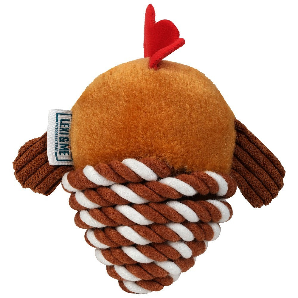 Lexi & Me Rooster Plush & Rope Dog Toy