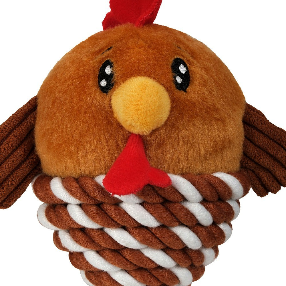 Lexi & Me Rooster Plush & Rope Dog Toy