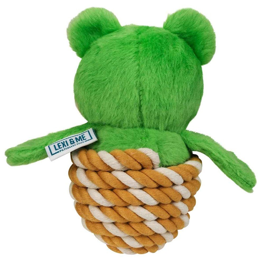 Lexi & Me Frog Plush & Rope Dog Toy