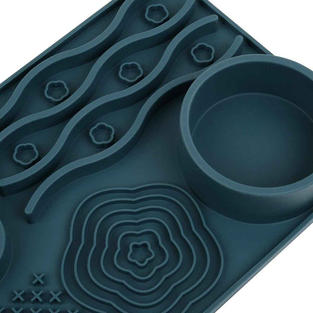 Buddy & Belle Slow Feeder Placemat Lagoon Blue