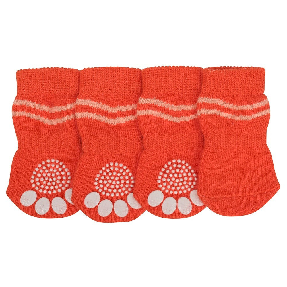 Lexi & Me Grippy Dog Socks Orange Swirl