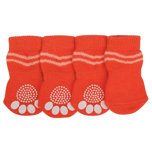Lexi & Me Grippy Dog Socks Orange Swirl
