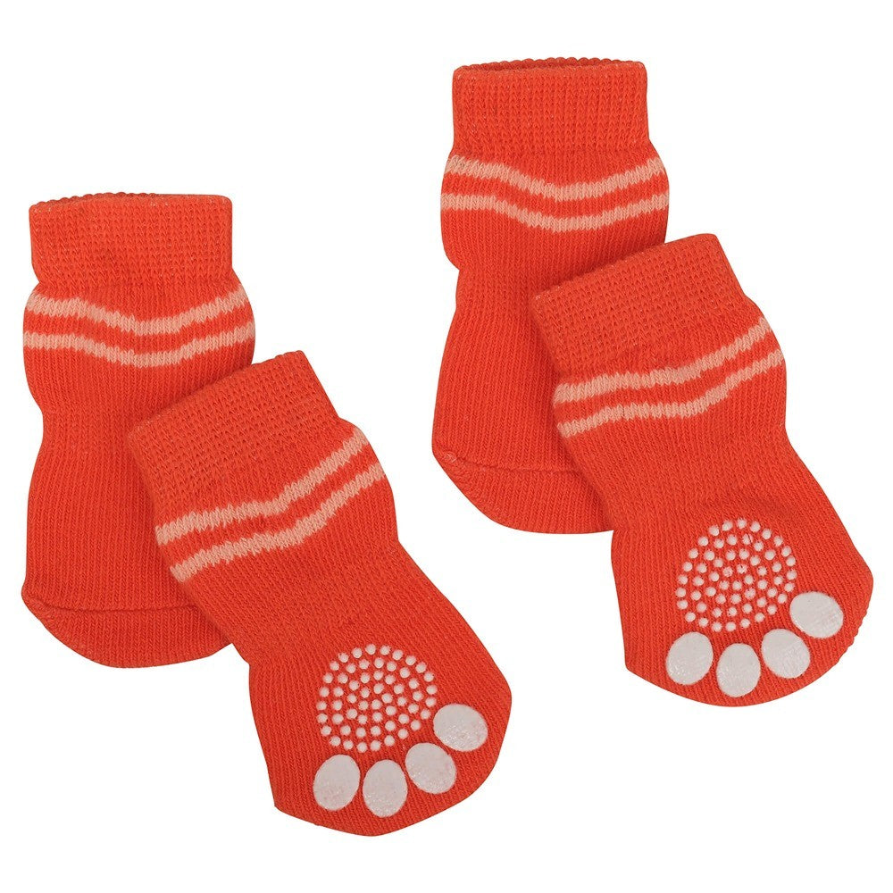 Lexi & Me Grippy Dog Socks Orange Swirl
