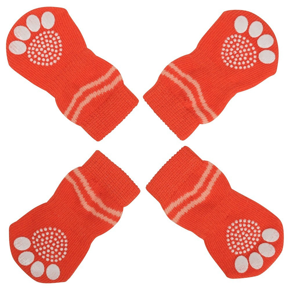 Lexi & Me Grippy Dog Socks Orange Swirl