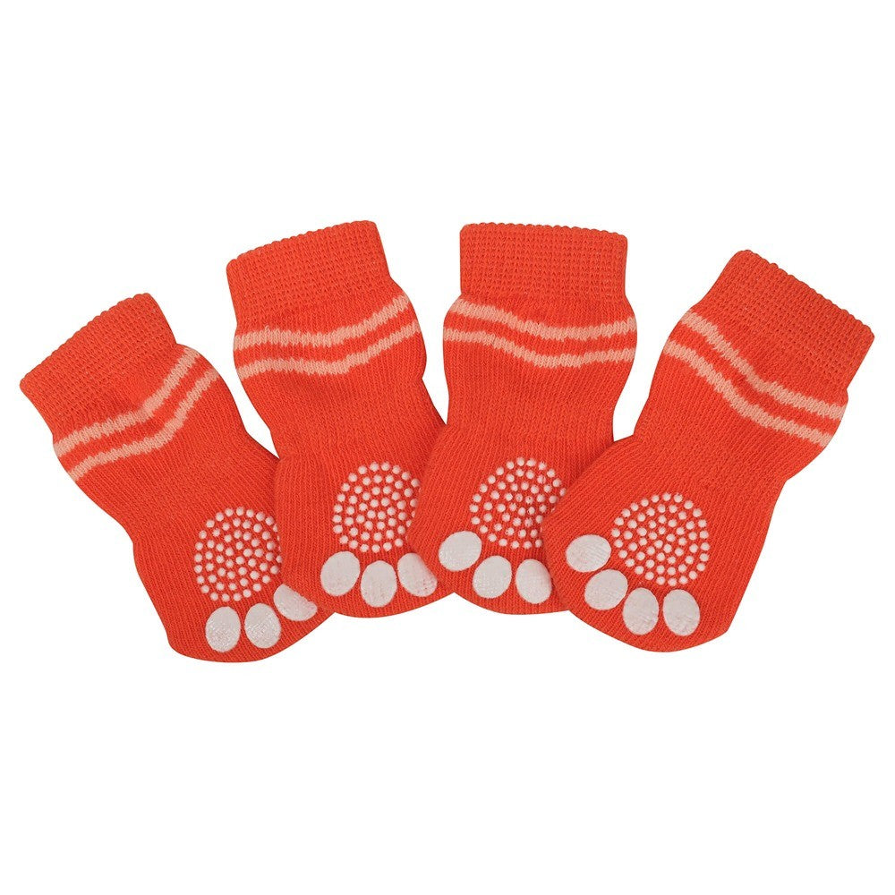 Lexi & Me Grippy Dog Socks Orange Swirl