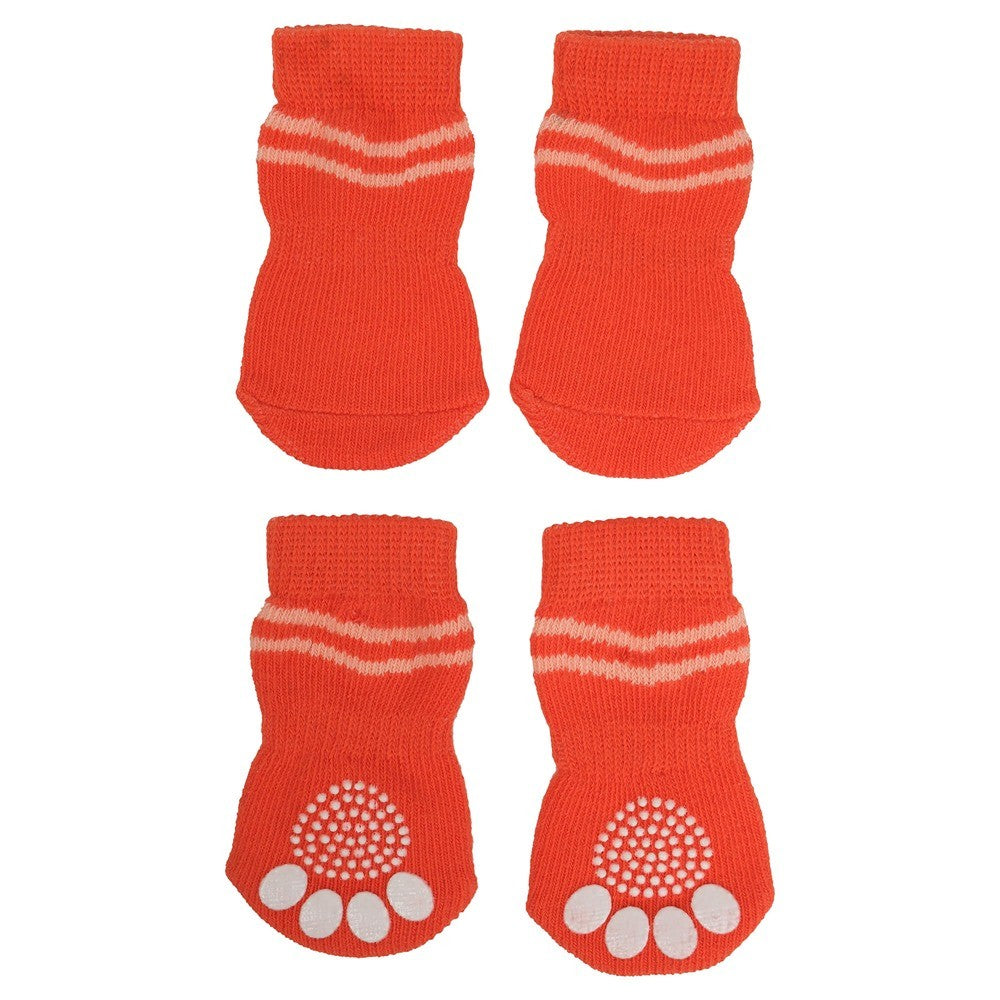 Lexi & Me Grippy Dog Socks Orange Swirl