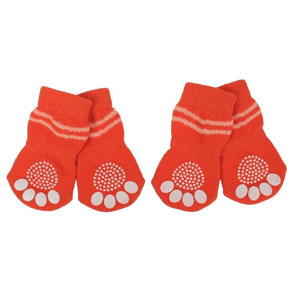 Lexi & Me Grippy Dog Socks Orange Swirl
