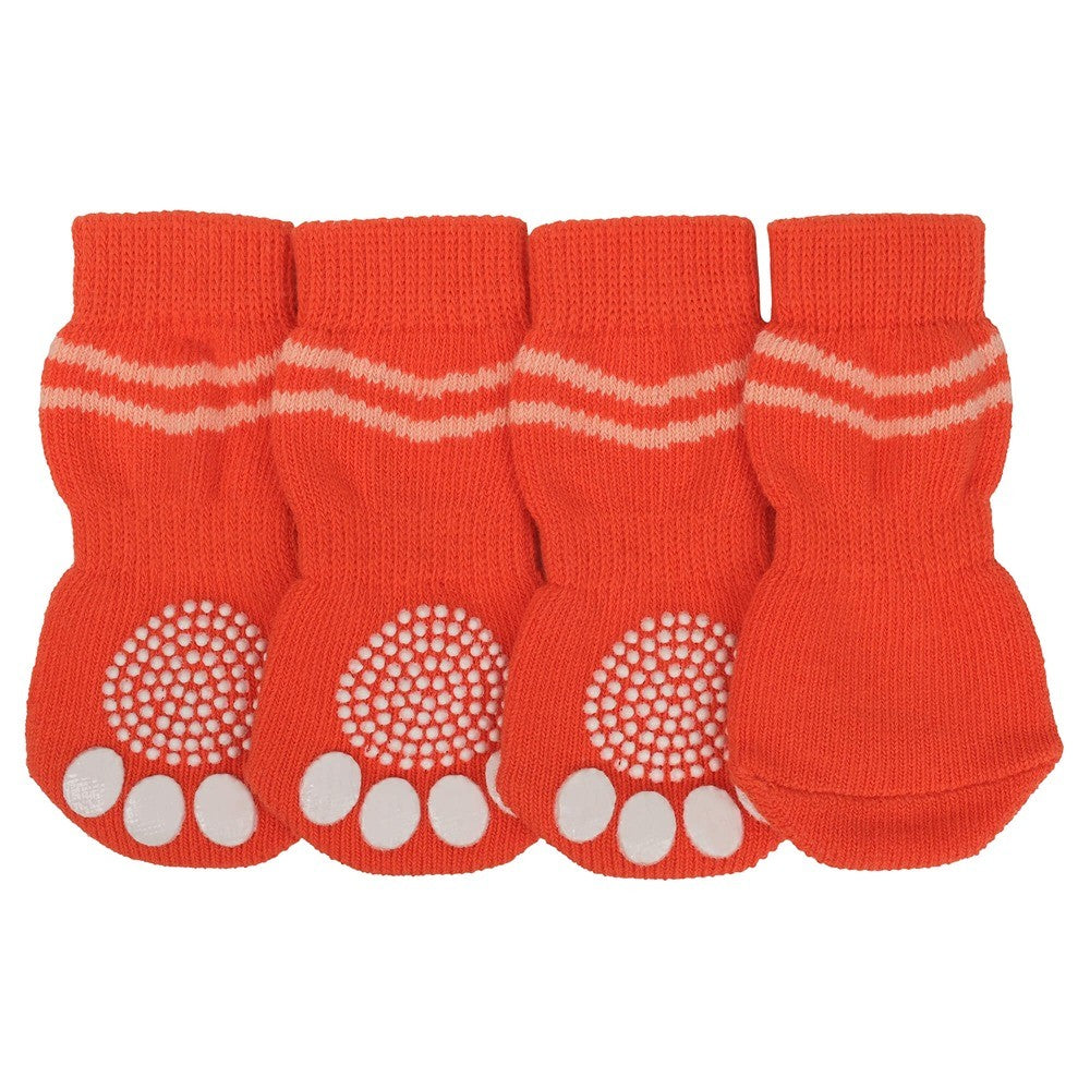 Lexi & Me Grippy Dog Socks Orange Swirl