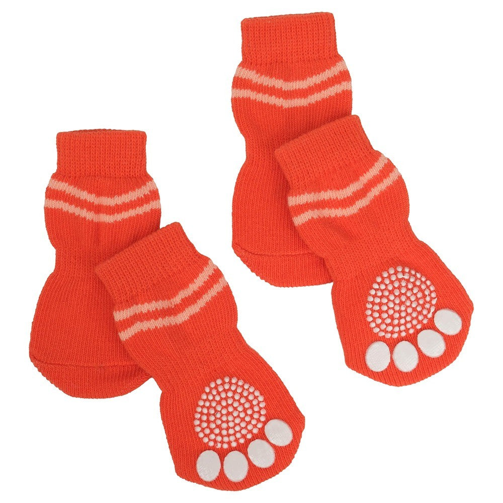 Lexi & Me Grippy Dog Socks Orange Swirl