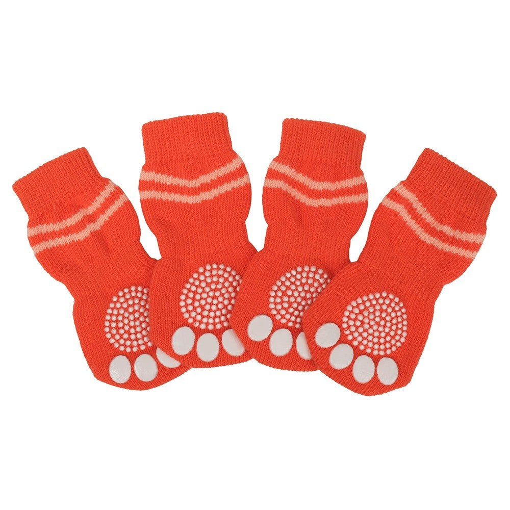 Lexi & Me Grippy Dog Socks Orange Swirl
