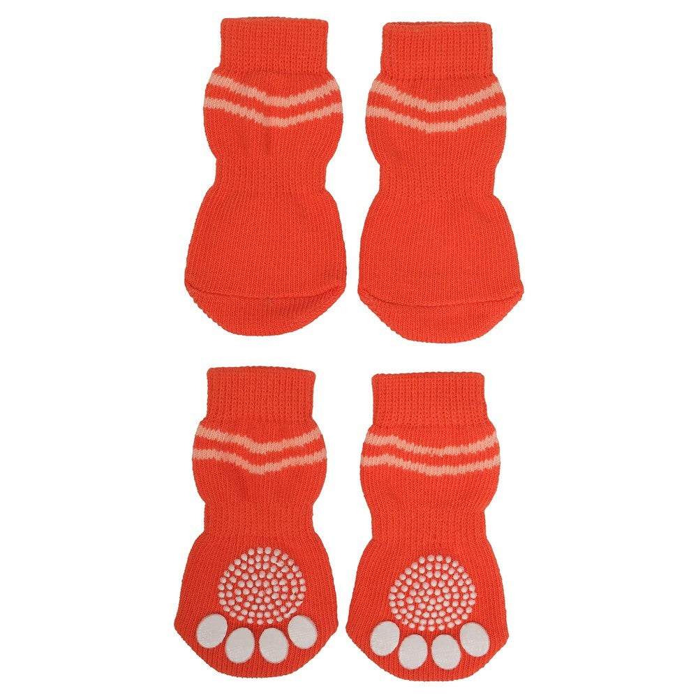 Lexi & Me Grippy Dog Socks Orange Swirl
