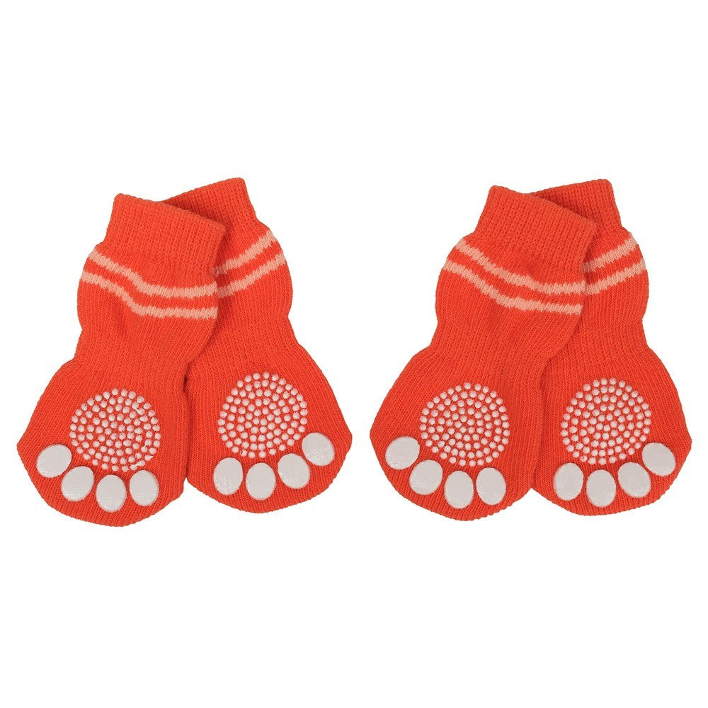 Lexi & Me Grippy Dog Socks Orange Swirl