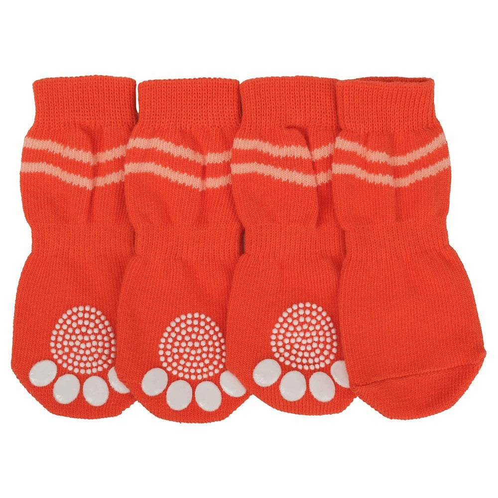 Lexi & Me Grippy Dog Socks Orange Swirl