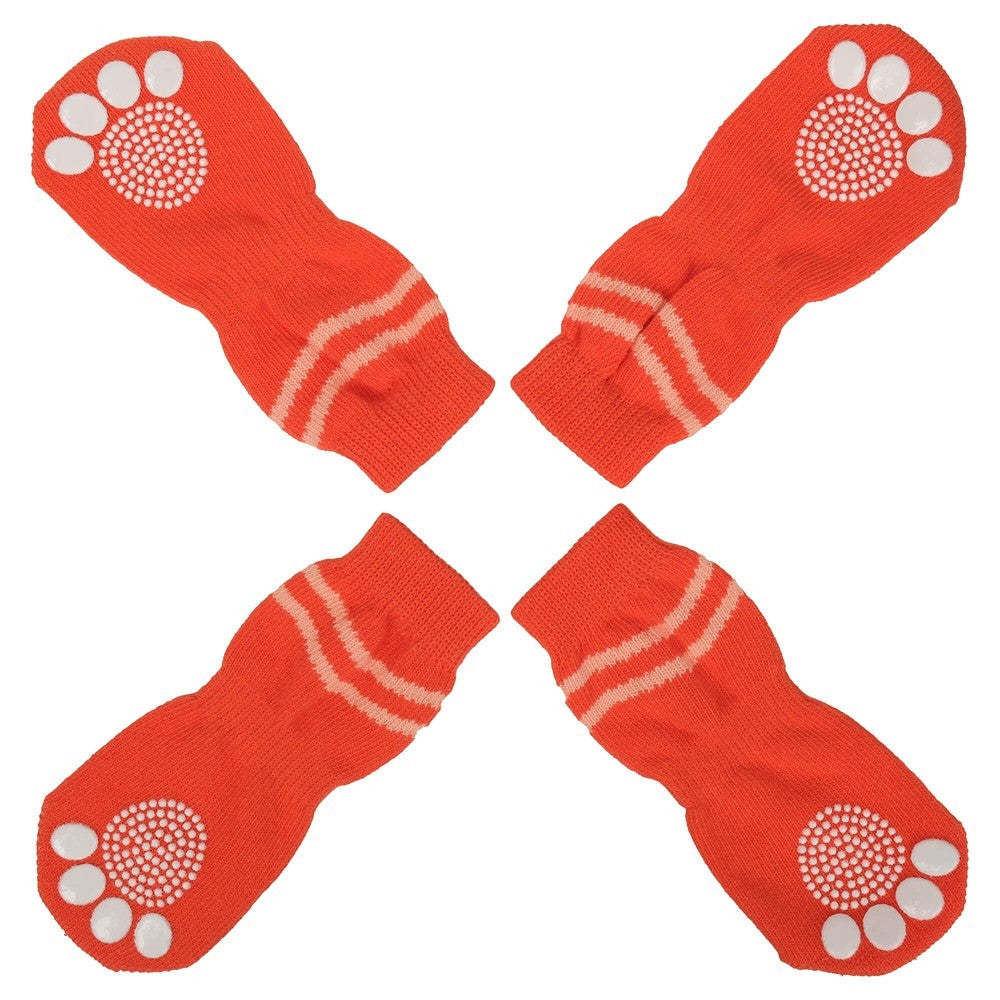 Lexi & Me Grippy Dog Socks Orange Swirl