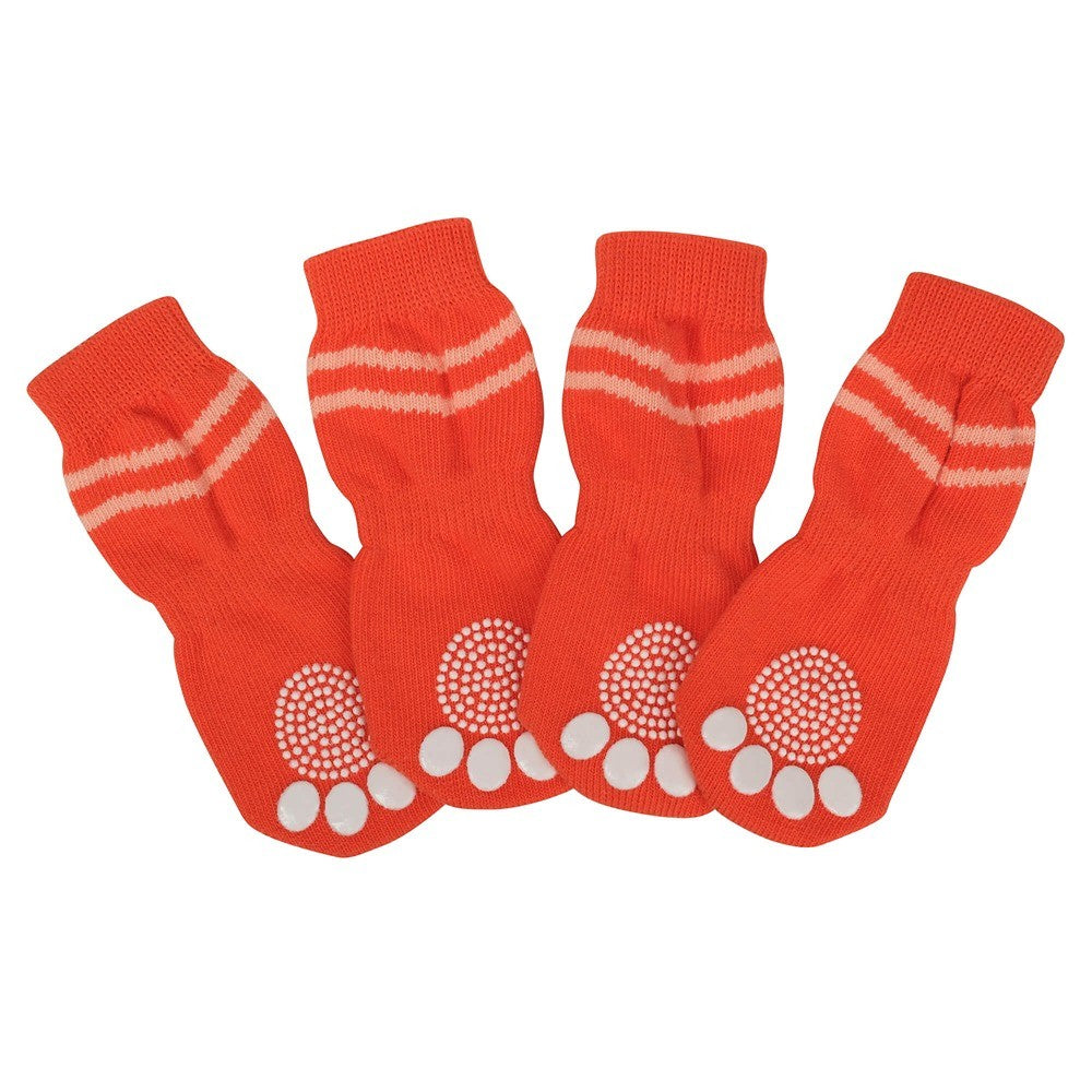 Lexi & Me Grippy Dog Socks Orange Swirl