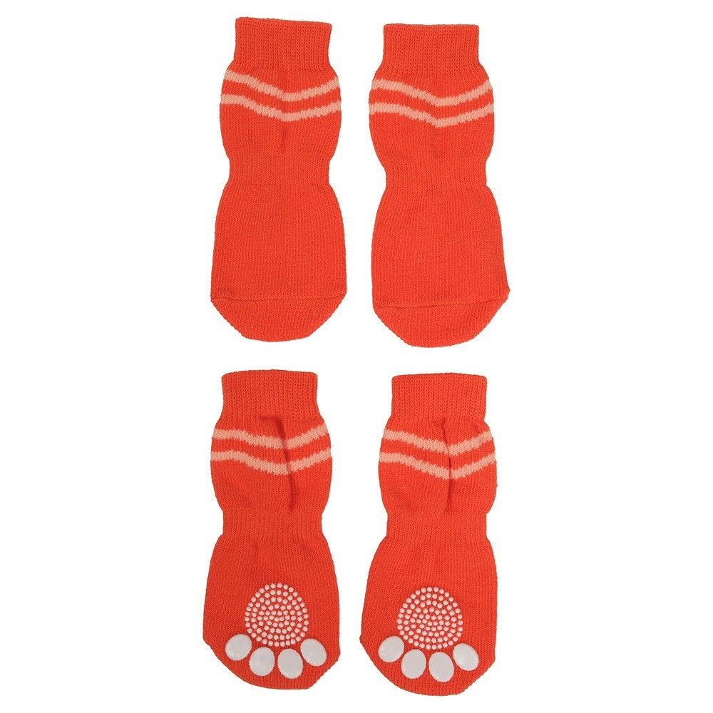 Lexi & Me Grippy Dog Socks Orange Swirl