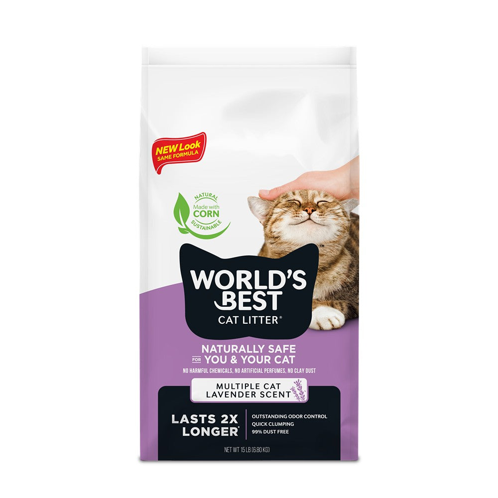 World's Best Multiple Cat Lavender Scented Cat Litter
