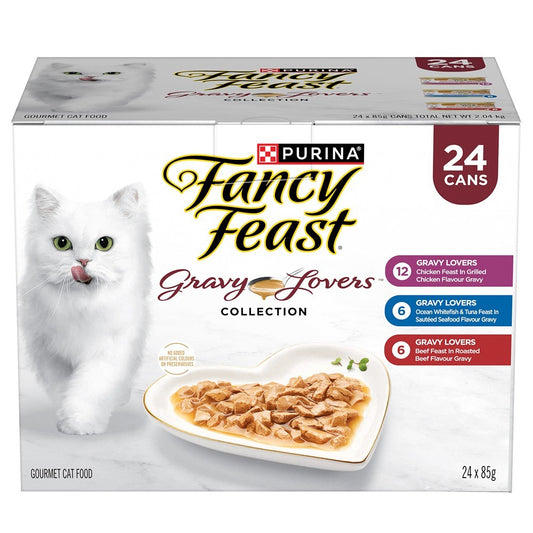 Fancy Feast Gravy Lovers Collection Wet Cat Food 24x85g