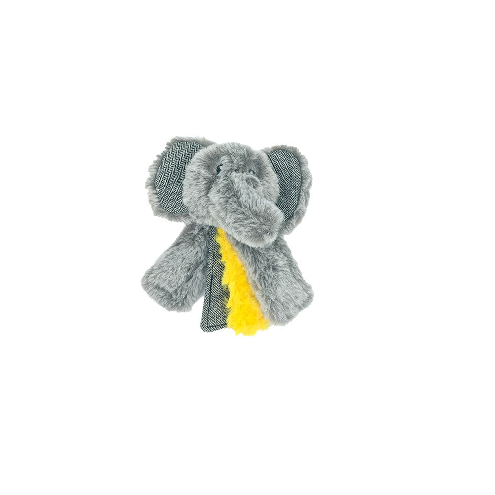 The Elder Club Elephant Crinkle Tails Senior Dog Toy