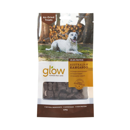 Glow Australian Kangaroo Air Dried Dog Treats 120g