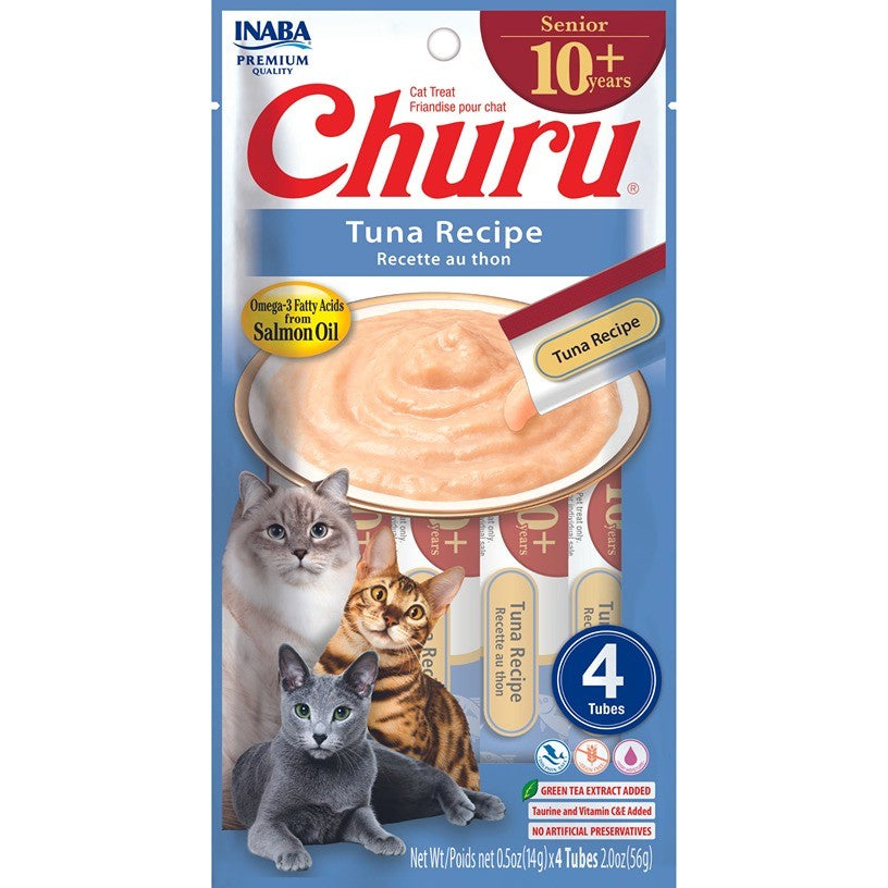 Inaba Churu Puree Tuna Senior 10+ Cat Treats
