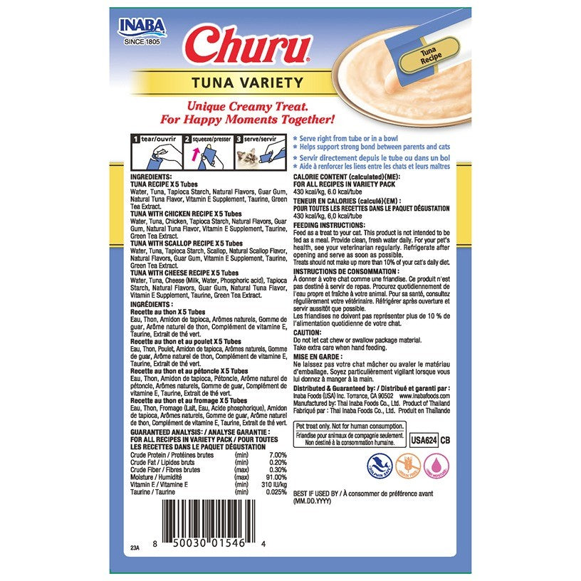 Inaba Churu Puree Tuna Variety Box Cat Treats