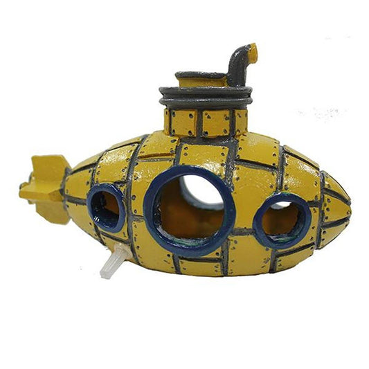 Aquatopia Fish Tank Ornament Yellow Submarine