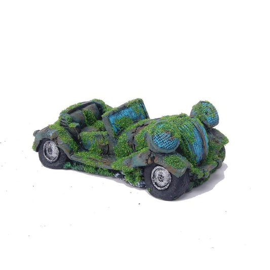 Aquatopia Fish Tank Ornament Car With Moss Air Operated