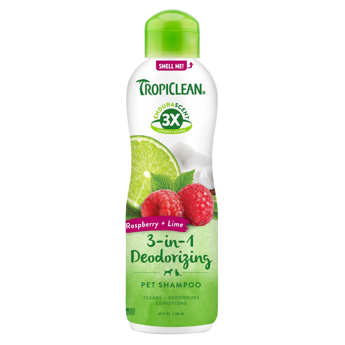TropiClean EnduraScent Pet Shampoo Raspberry Lime